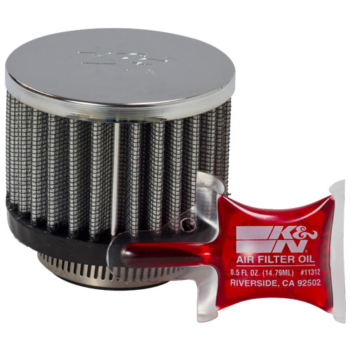 K&N Universal Air Filter (RC-0880) 40mm, 1.5" inlet x 2.25" long