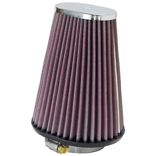 K&N Universal Chrome Air Filter (RC-3680) 62mm, 2.4" inlet x 6" high (Suits Harley)