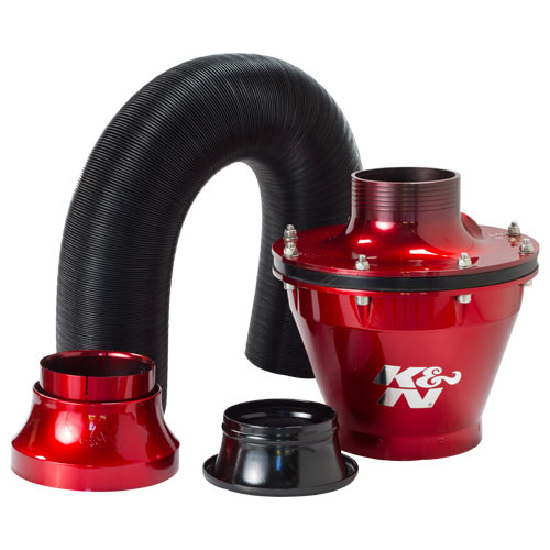 K&N Universal Red Apollo Cold Air Intake kit, 2.75" Inlet (RC-5052AR)