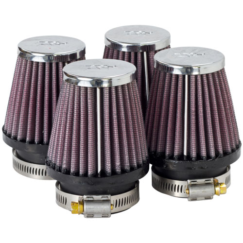 K&N Universal Air Filter (RC-2324) 46mm, 1.8" inlet x 3" long (4 x filters included)