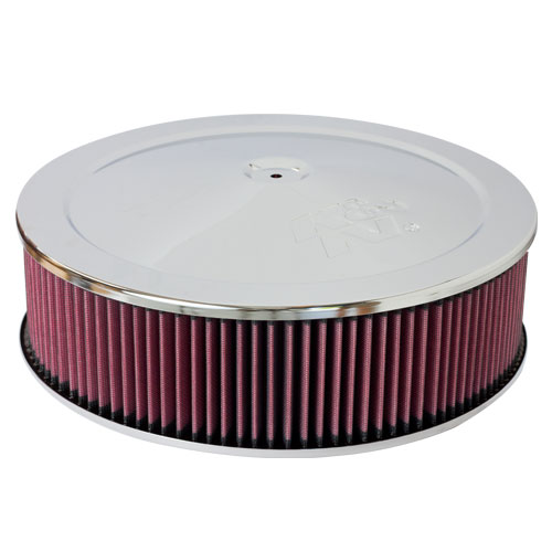 K&N Custom 14" x 4" Round Assemblies, 1-1/4" Drop Base, 4 Barrel Carburetors, (60-1290)