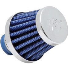 K&N Blue Breather Filter, 10mm - 13mm, 0.375" (62-1600BL)