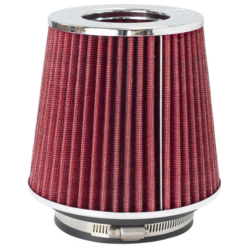 K&N Adjustable, Red Pod Filter (RG-1001RD) Fits 3" Inlet, 3.5" Inlet & 4" Inlet x 5.5" long