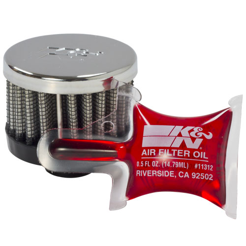 K&N Breather Filter, 10mm Inlet Flange, 0.375" (62-1320)