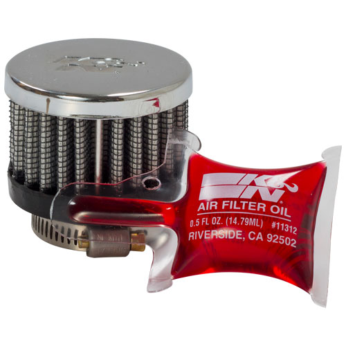 K&N Breather Filter, 25mm, 1.0" Inlet (62-1370)