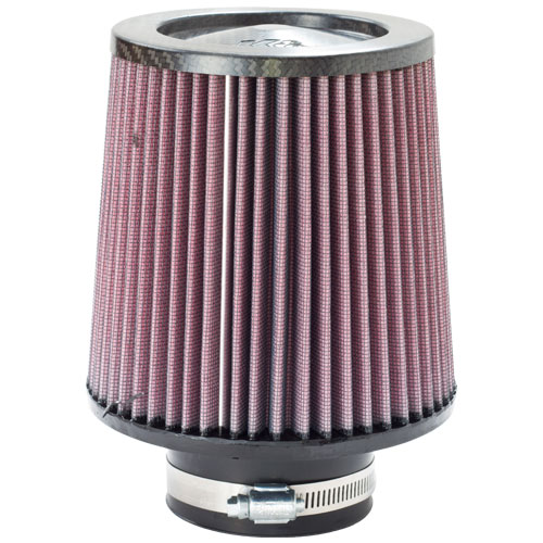 K&N Carbon Fibre Air Filter (RF-1047) 76mm, 3" inlet x 6" long