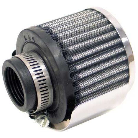 K&N Breather Filter, 32mm, 1.25" (62-1512) With Heat Shield