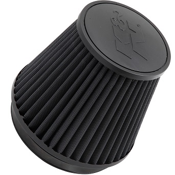 K&N Black Synthetic Air Filter (RU-3102HBK) 152mm, 6" inlet x 6" long