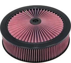 K&N X-Stream Top, 14" x 3.75" Round Assembly, 1-1/4" Drop Base, (66-3060)