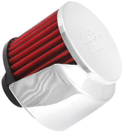 K&N Breather Filter, Shielded / Push in design, 32mm, 1.25" (62-1516)