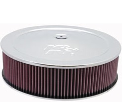 K&N Custom 14" x 4" Round Assemblies, Raised Base, 4 Barrel Carburetors (60-1260)