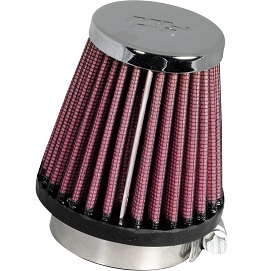 K&N Universal Rubber Air Filter (RC-1070) 43mm, 1.688" inlet x 3" Wide