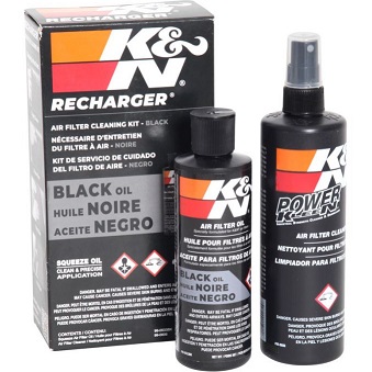 K&N BLACK Recharge Kit - Cleans & Oils  Back to Life. Makes Filters Black In Colour! (99-5050BK)