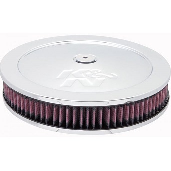 K&N Air Filter, 2.188" High by 11" Round, Raised Base, Fits Single 2/3/4 Barrel, 5 1/8th", (60-1170)