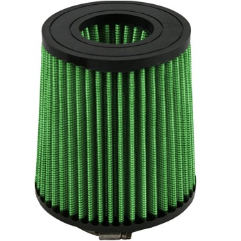 Green High Flow Inverted Top Air Filter (2301) 70mm, 2.75" inlet x 5" long