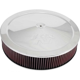 K&N Air Filter, 3.5" High by 16" Round, Dropped Base, Fits Single 4 Barrel, Dominator, 185mm Inlet, (60-1640)