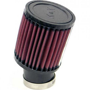 K&N Pod Filter (RU-1400) 49mm, 1.9" Inlet x  4" Long, 20 Degree Flange