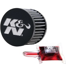 K&N Breather Filter, Black Powder-Coated Top, 32mm, 1.25" (62-1580)