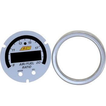 AEM Silver Bezel & White AFR/Lambda Faceplate, (30-0300-ACC) Fits AEM 30-0300
