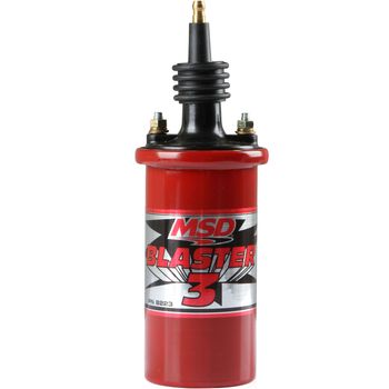 MSD High Performance Ignition Coil, Blaster 3, w/90 Degree Boot, Red, (8223)