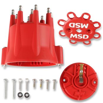 MSD Distributor Cap With Rotor Kit, Chevy V8, HEI, (84335)