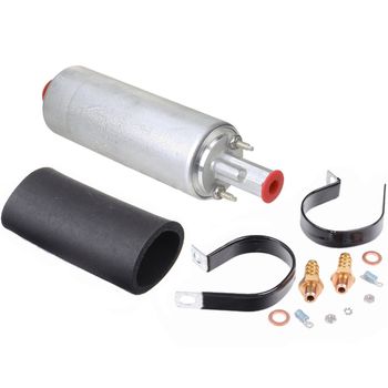 Walbro External Fuel Pump, Flows 255LPH, Rated 500HP, Inlcudes 400-939 Fitting Kit, GSL392