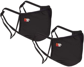 K&N Face Mask, Double Layer for Increased Protection, Washable, Reusable, 1 x Black Mask Only, (88-0520BK)
