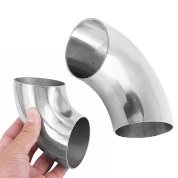 NZA Stainless Steel (304) 90 Degree Polished Bend, 2.25", 2mm Thickness