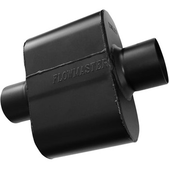 Holley FlowMaster, Super 10 Series Muffler, 2.5" Center Inlet/Outlet, Stainless Steel- Aggressive Sound, (842515)