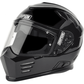 Simpson Ghost Bandit, Motorcycle Helmet, W Intergrated Speaker & Mic Pockets, Black, (GBDM2) Medium