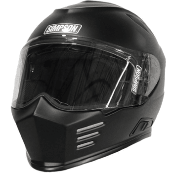 Simpson Ghost Bandit, Motorcycle Helmet, W Intergrated Speaker & Mic Pockets, Matte Black, (GBDXL3) X-Large