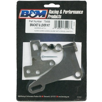 B&M Cable Bracket & Shift Lever Kit - Fits Chevy 4L60E, 4L65E, 4L80E and 4L85E Auto, (75498)