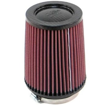 K&N Carbon Fibre Top Air Filter (RP-4630) 89mm, 3.5" inlet x 6.5" long