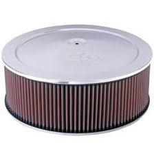 K&N Custom 14" x 5" Round Assemblies, Raised Base, 4 Barrel Carburetors (60-1270)