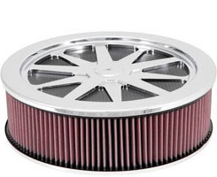 K&N Custom 66 Series, 14" Round Assembly, 4" High, 1-1/4" Drop Base, (66-5110)