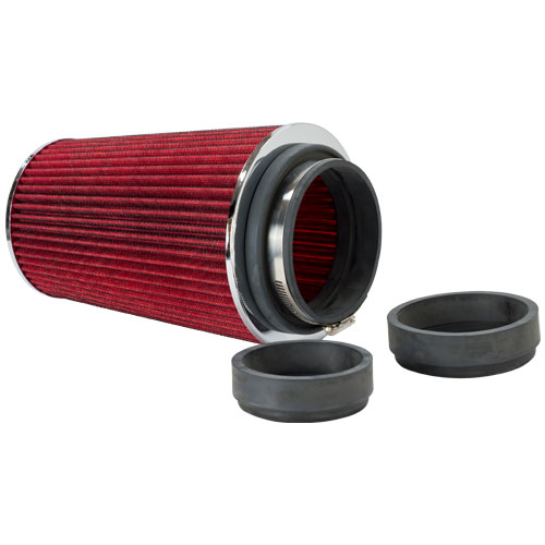 K&N Adjustable, Red Pod Filter (RG-1002RD) Fits 3" Inlet, 3.5" Inlet & 4" Inlet x 9.5" long