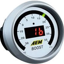 AEM Boost Gauge, -30 to 35psi, Displays Pressure & Outputs To Data Loggers, (30-4406) - NZ Air Filter